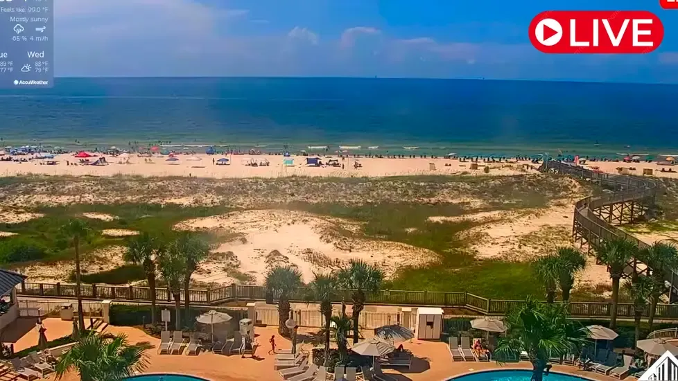 Cámara web en vivo Complejo turístico con club de playa, Alabama