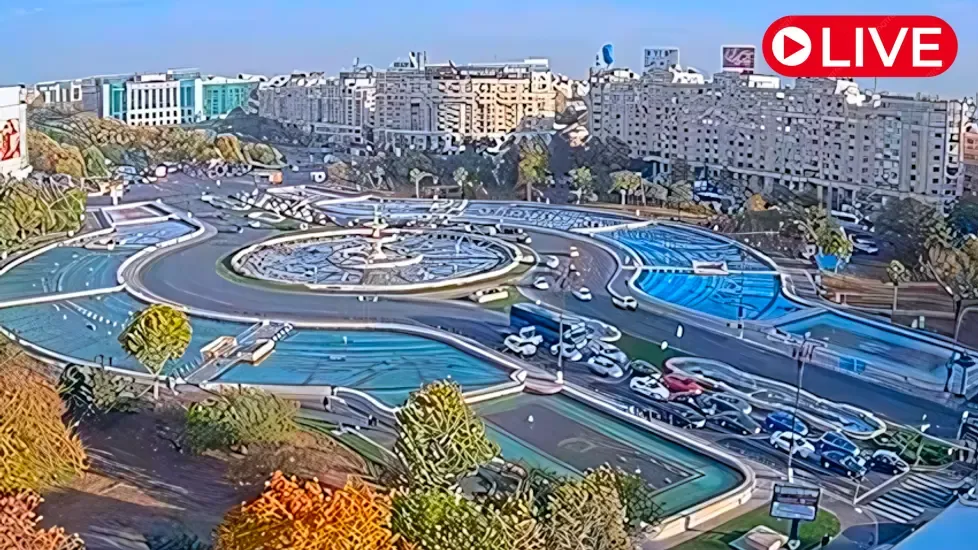 Bucur Fountain, Unirii Square Live Cam
