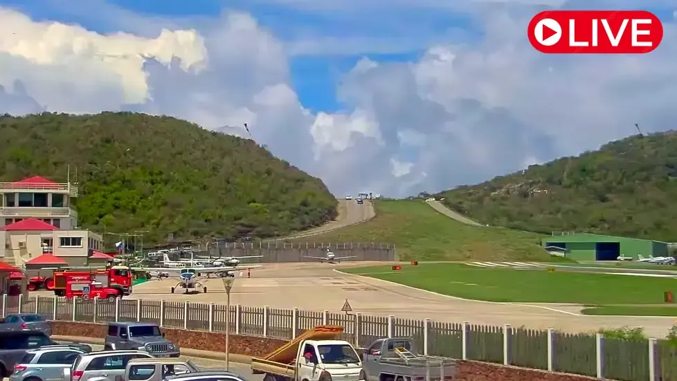 Gustaf III airport, Gustavia, Saint Barthelemy Live Cam