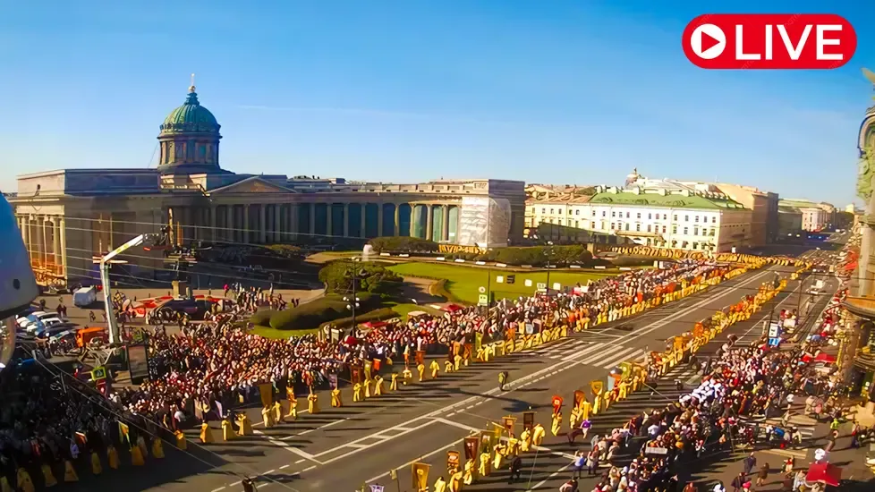 Kasaner Kathedrale, Newski-Prospekt, St. Petersburg Online-Webcam