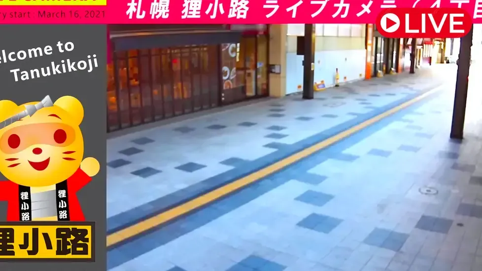Tanukikoji Shopping St, Sapporo Live Cam