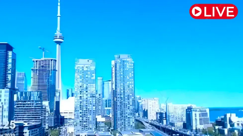 Toronto CN Tower & Gardiner Highway Live Cam