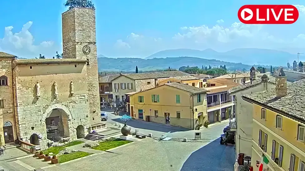 Rathaus, Spello, Italien Live-Webcam