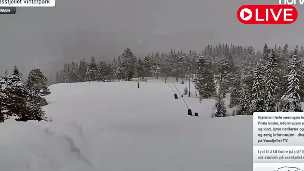 Vassfjellet Winter Park, Norway Live Cam