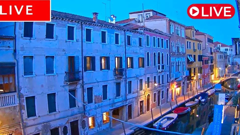 Venice, view on Canal from Hotel Pausania Live Cam